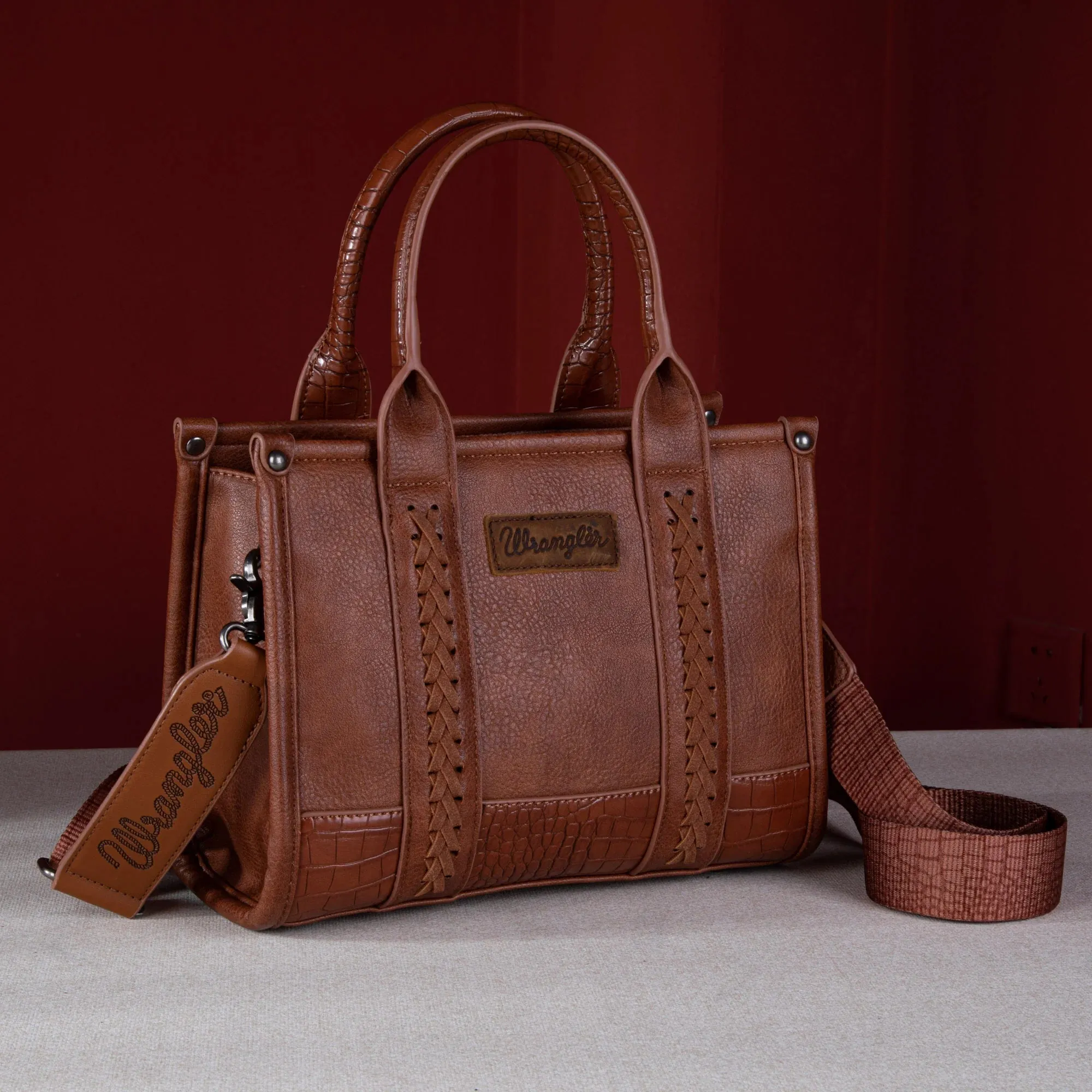MONTANA WEST WRANGLER CROC PRINT CONCEALED CARRY TOTES/CROSSBODY