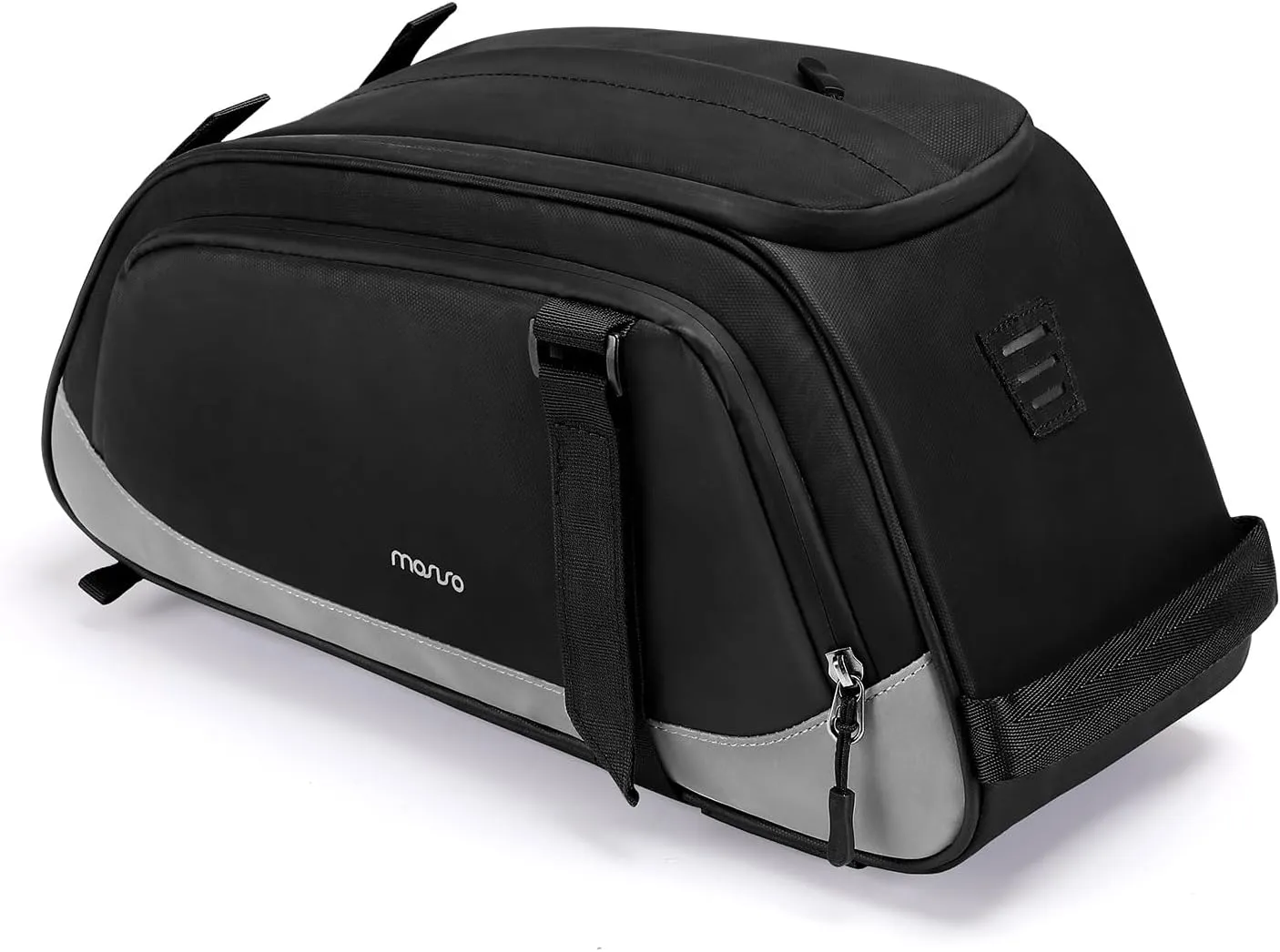 MOSISO Bike Rack Bag with Rain Cover, 10L Waterproof Bicycle Rear Rack Trunk Bag Convertible to Sling Backpack, Bike Commuter Handbag Bicycle Storage Saddle Case Cycling Luggage Pouch, Black