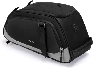 MOSISO Bike Rack Bag with Rain Cover, 10L Waterproof Bicycle Rear Rack Trunk Bag Convertible to Sling Backpack, Bike Commuter Handbag Bicycle Storage Saddle Case Cycling Luggage Pouch, Black