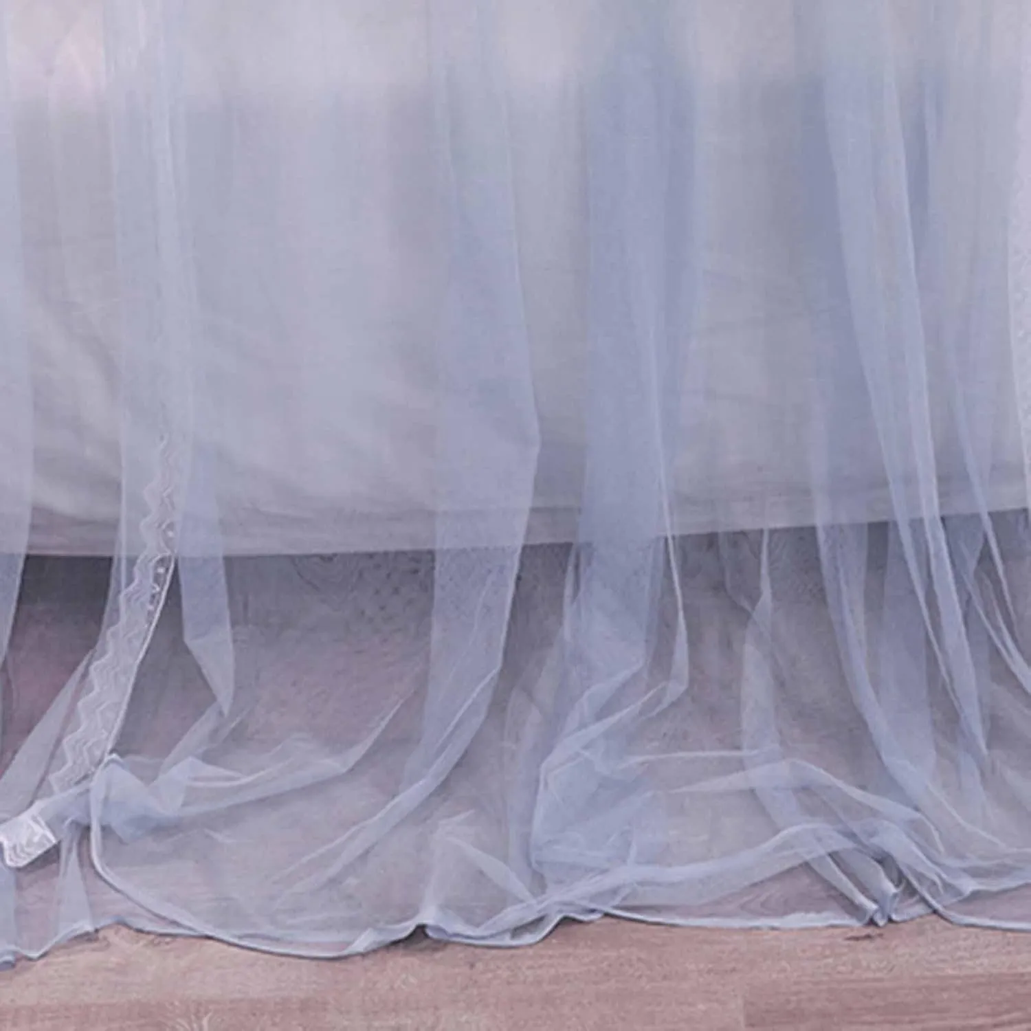 Mosquito Net Bedroom Canopy for 2m Beds Metal Rods Supporting Mesh Bedspread (Style 4 2x2.2x2m)