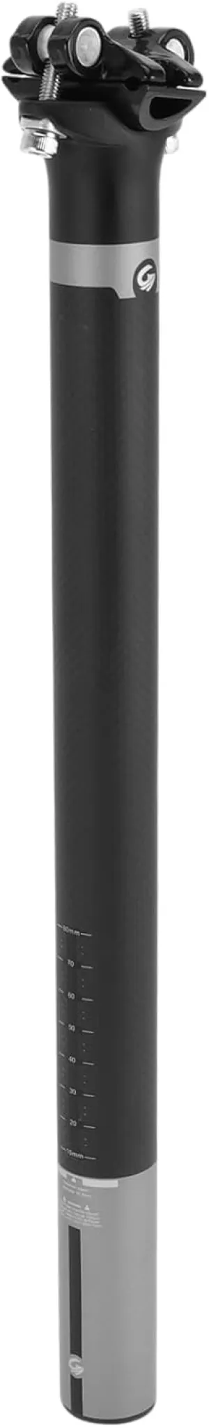 Motoforti Universal Bike Seat Posts Bike Saddle Post Seat Tube Shock Absorbing Carbon Fiber Matte Black Gray 1 Pc
