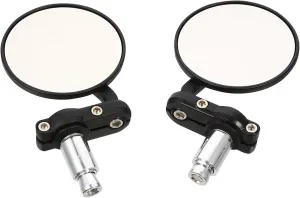 Motorcycle Rear View Mirror Replacement 1 Pair Reflective for Visibility Sturdy Construction Fits Handlebars and Bikes