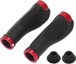 Mountain Bike Grips PP Nonslip Safe Cellular Ergonomic Design Metal Sides Bike Handlebar Grips for Outdoor Cycling