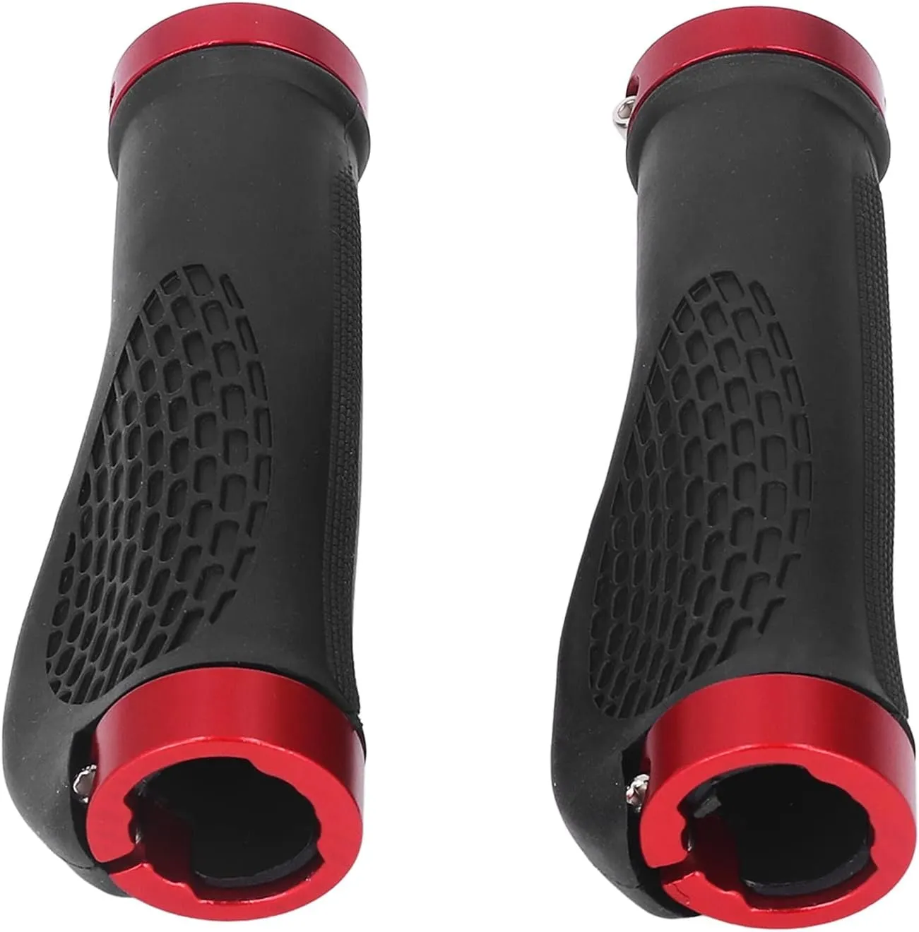 Mountain Bike Grips PP Nonslip Safe Cellular Ergonomic Design Metal Sides Bike Handlebar Grips for Outdoor Cycling