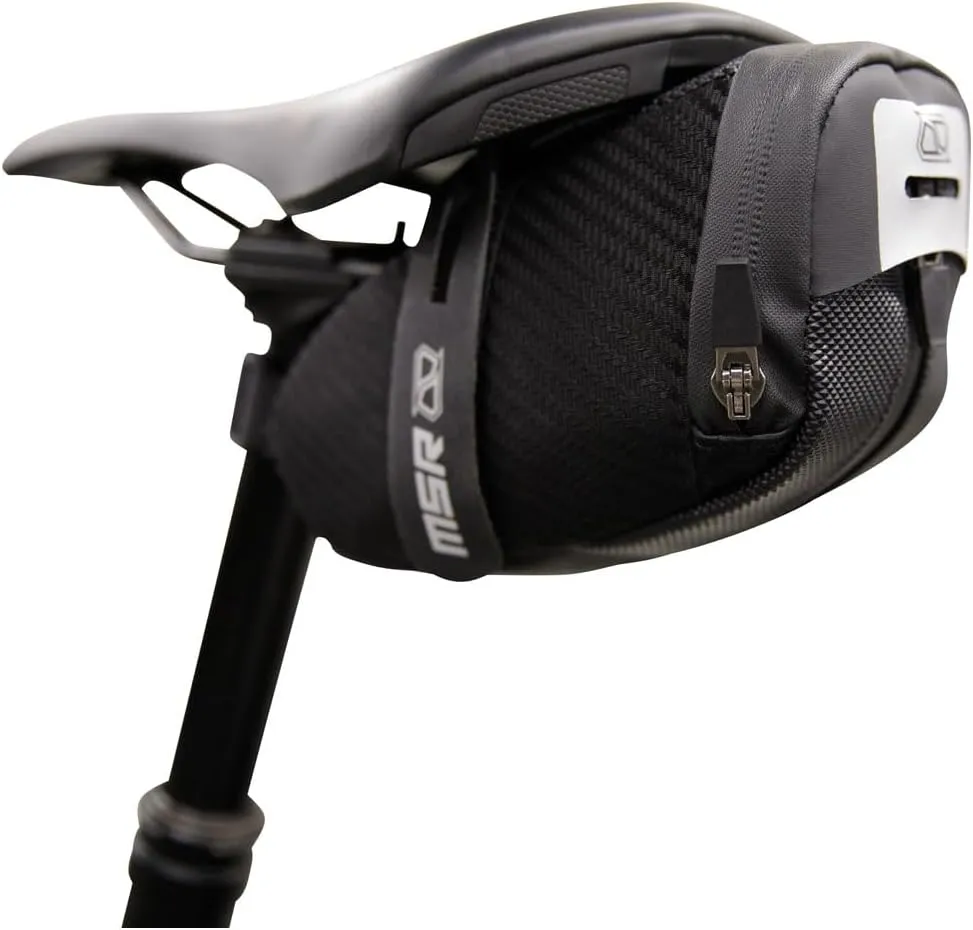 MSR™ MTB Seat Bag Black | Bike bicycle seat saddle bag for mountain or road | Extra storage and taillight mount