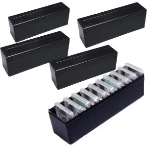 MUDOR 4 Pack Coin Slab Storage Box, Plastic Coin Slab Holder for Coin Collectors, Coin Holder Case Compatible with 20 Slab PCCB PCGS Coin Holders, Olny Box