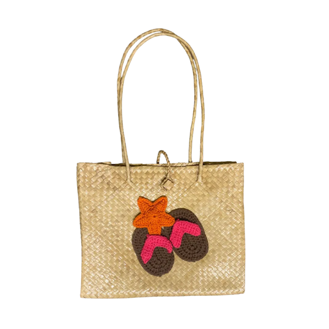 Mula Isla x Stitched by Mia Embroidered Buri Bayong