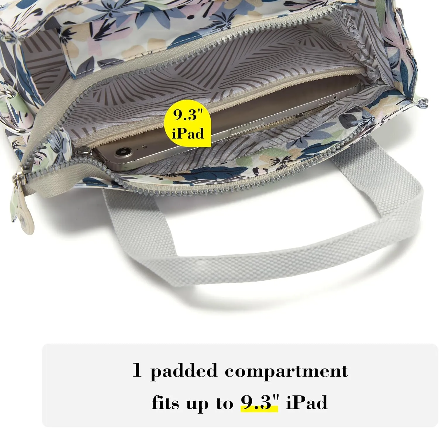 Multi-Pocket Tote Bag for Women with Zipper Lightweight Crossbody Shoulder Bag for Work Travel Nurse College Gift