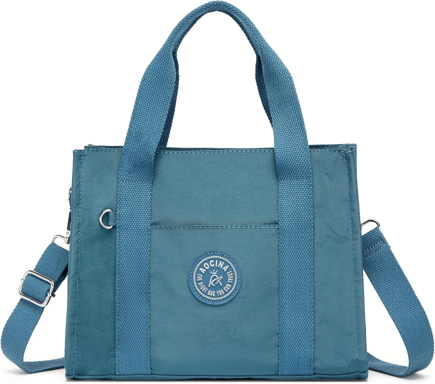 Multi-Pocket Tote Bag for Women with Zipper Lightweight Crossbody Shoulder Bag for Work Travel Nurse College Gift