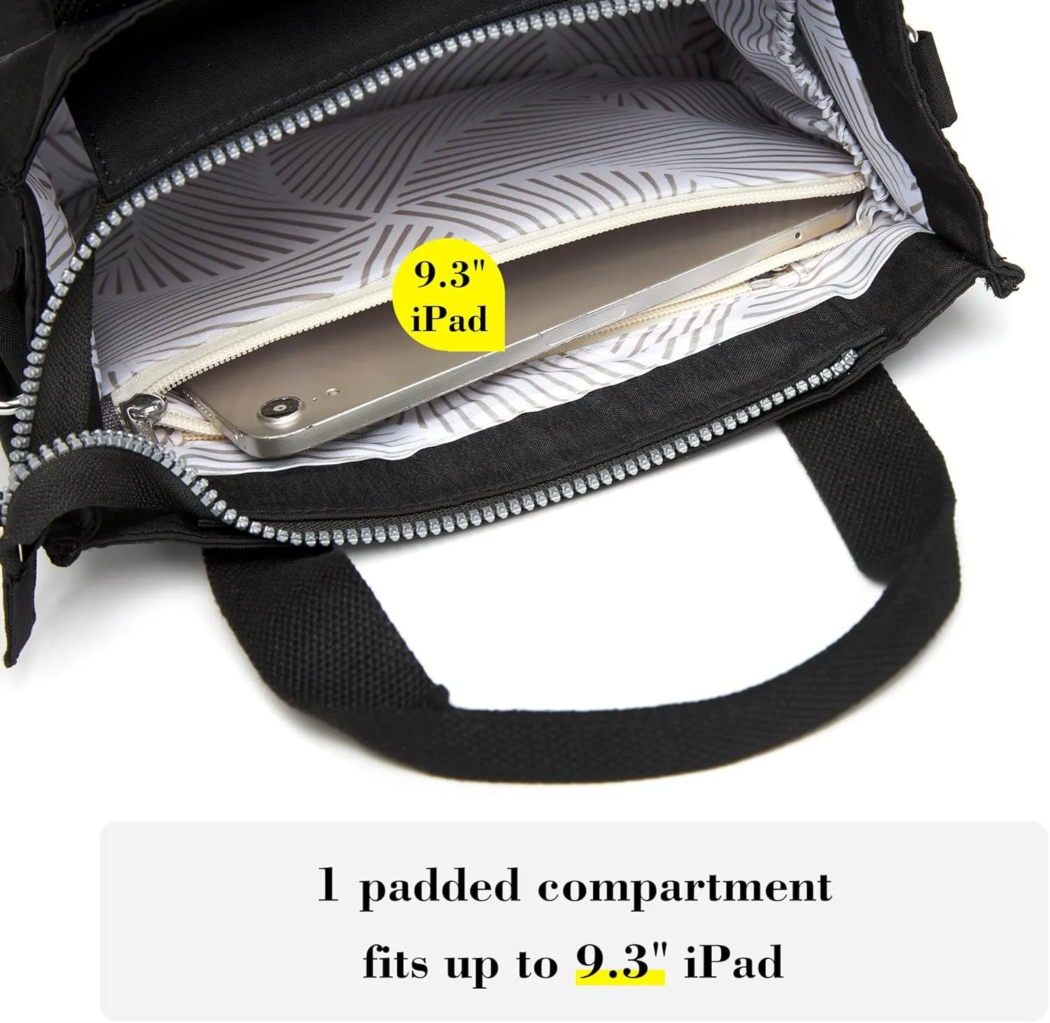Multi-Pocket Tote Bag for Women with Zipper Lightweight Crossbody Shoulder Bag for Work Travel Nurse College Gift