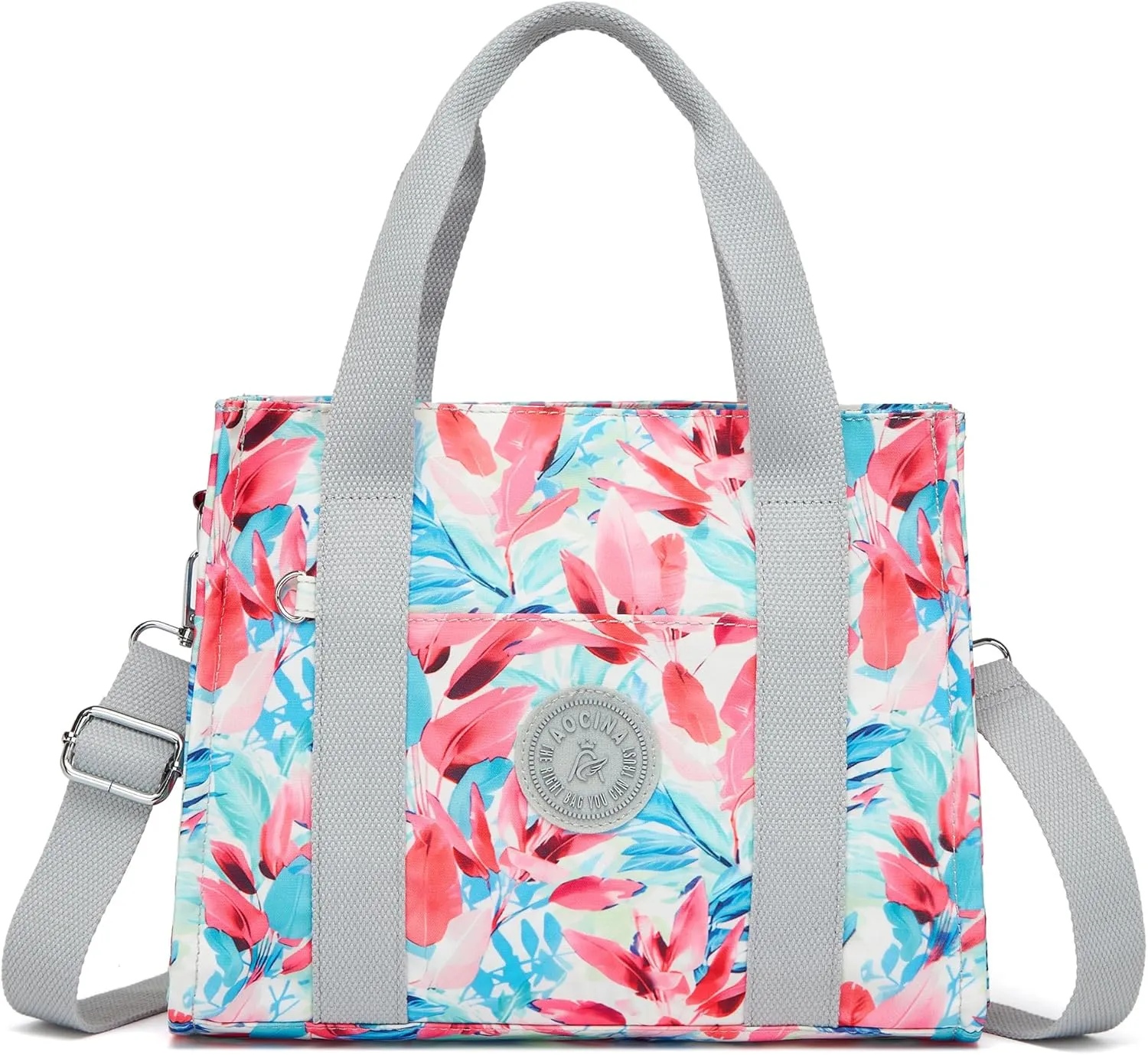 Multi-Pocket Tote Bag for Women with Zipper Lightweight Crossbody Shoulder Bag for Work Travel Nurse College Gift