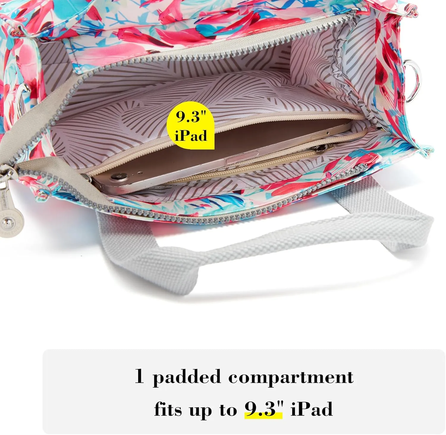 Multi-Pocket Tote Bag for Women with Zipper Lightweight Crossbody Shoulder Bag for Work Travel Nurse College Gift