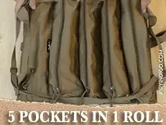 Multi-Purpose Roll Up Tool Bag Fishing Gear Storage Bag Camping Equipment Roll Up Bag Zipper Hanging Utensil Outdoor Bags