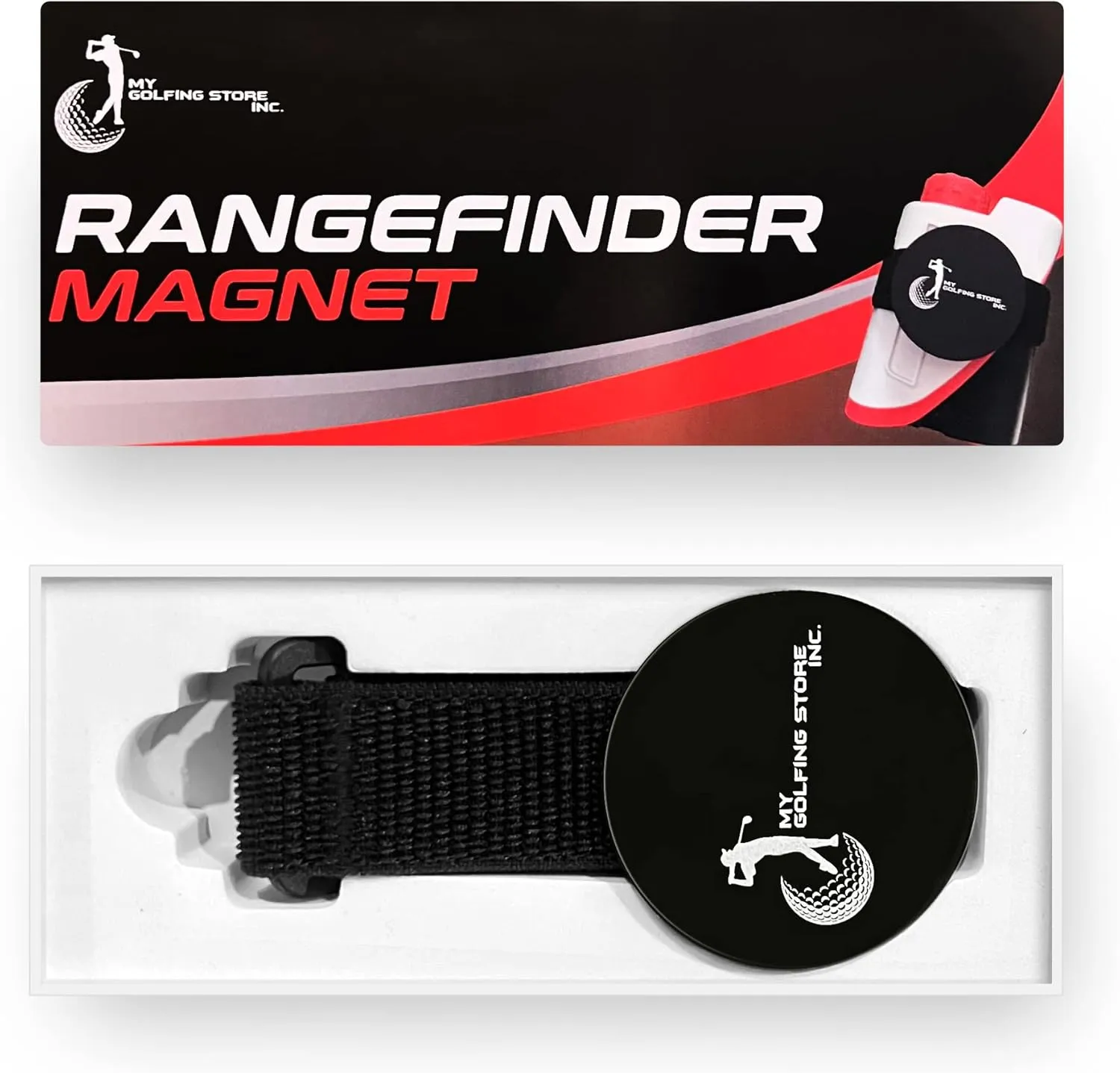 My Golfing Store Magnet for Eagle Eye Golf Rangefinder - Magnetic Holder with Adjustable Straps - Easy to Use, Stylish and Durable - Golf Range Finders and Accessories for Men and Women