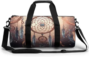 Native American Dream Catcher Sport Gym Duffle Travel Bag for Women Men Overnight Weekender Bag with Shoe Compartment,Wet Pocket