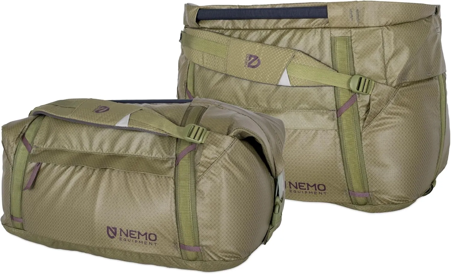 NEMO Equipment Double Haul Convertible Duffel & Tote Bag – Water-Resistant Gear Bag with Backpack Straps - 55L - Nova
