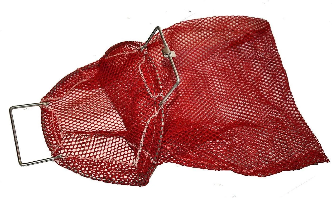 New Red Mesh Game Bag with Wire Handle for Scuba Divers & Snorkelers (10 x 16 Inches)