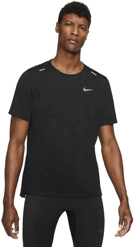 Nike Rise 365 Men's Dri-FIT Short-Sleeve Running Top (Black, CZ9184-013)