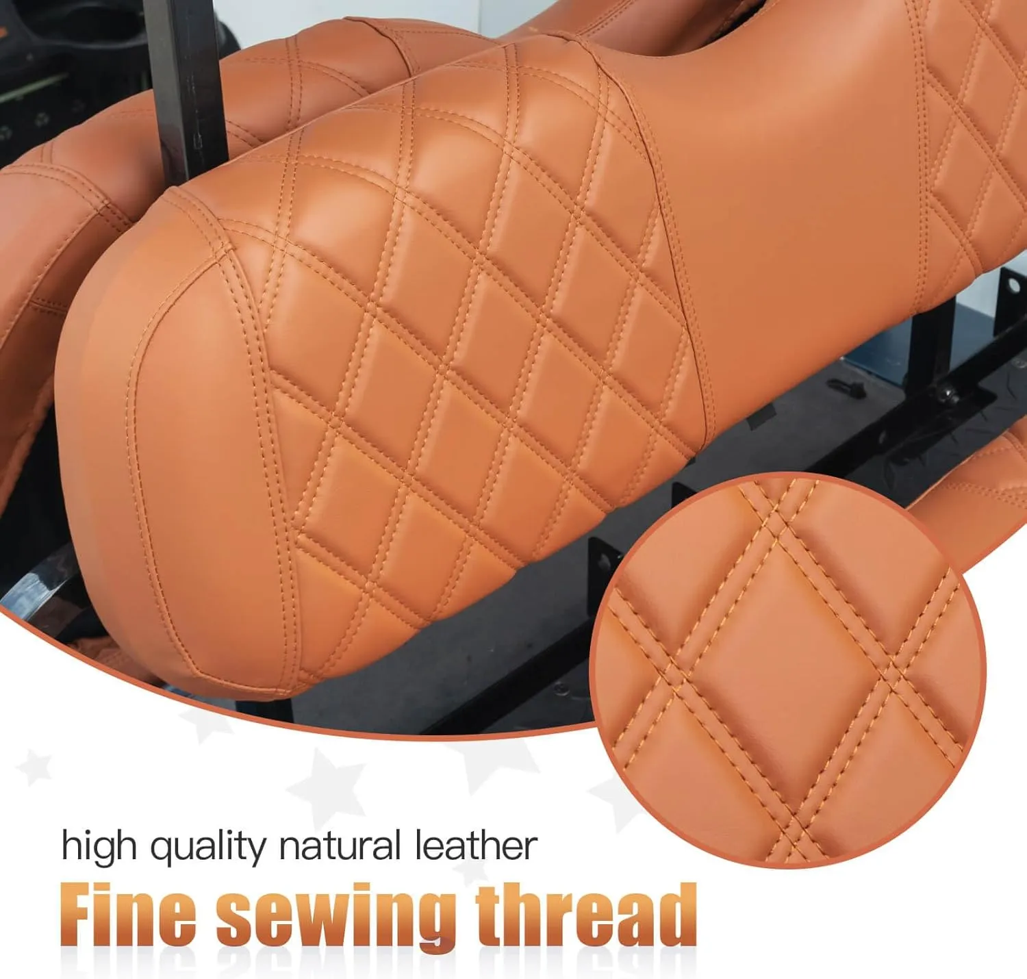 NOKINS Golf Cart Diamond Vinyl Leather Seat Covers, Fit Club Car Precedent DS EZGO RXV TXT Yamaha Drive Aftermarket Regular Rear Seat Cushion, No Stapler, Multiple Colors and Breathable