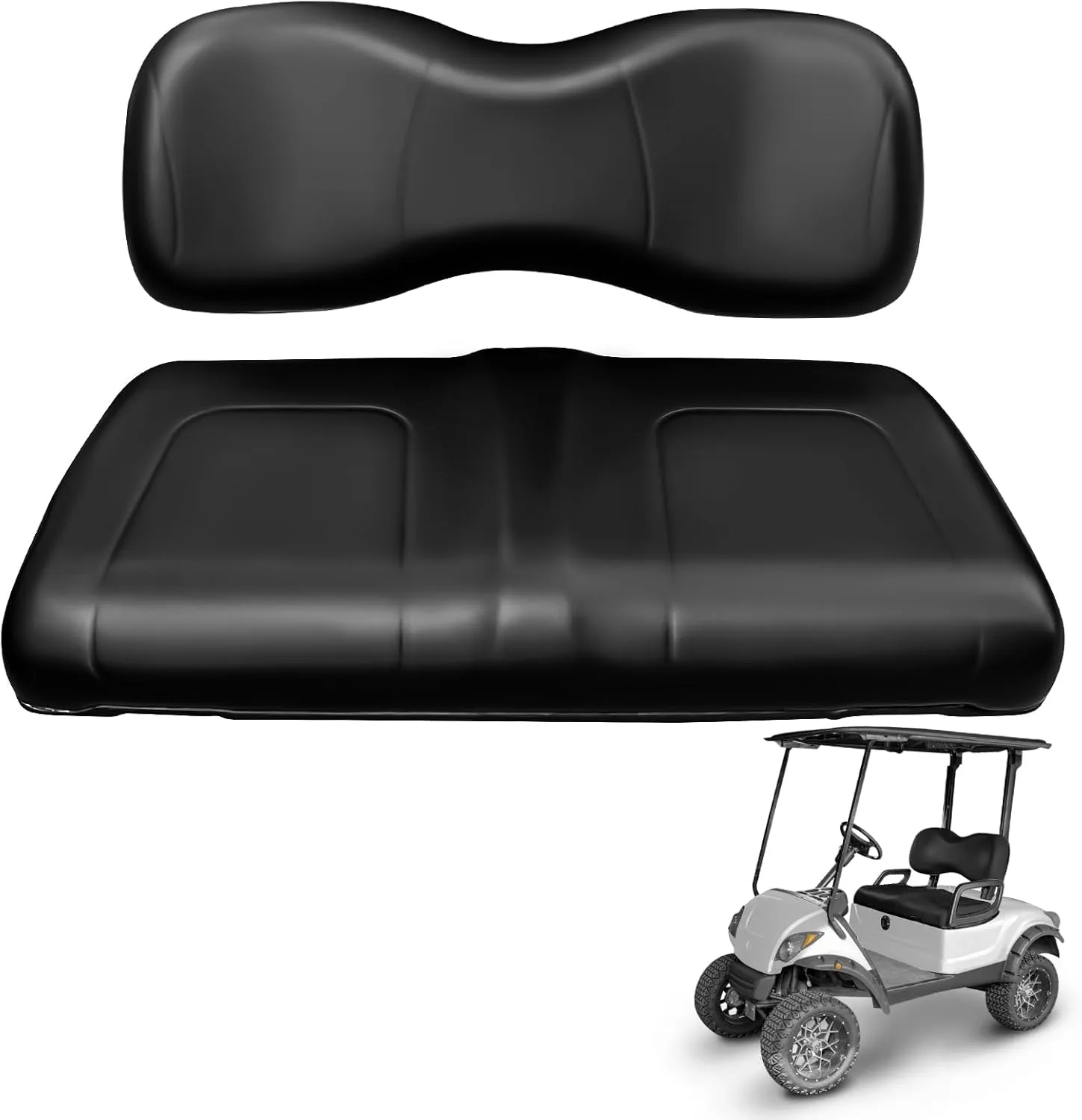 NOKINS Golf Cart Front Seat Cushion kit for Yamaha G29-2/ Drive2 2017  (Black)