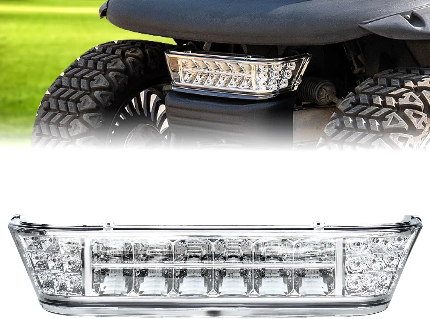 NOKINS Golf Cart LED Headlight Bar for Club Car Precedent 2004-UP Electric Gas Golf Cart, 12V Front Head Light Bar, Replaces OEM 102524801,1025248-01