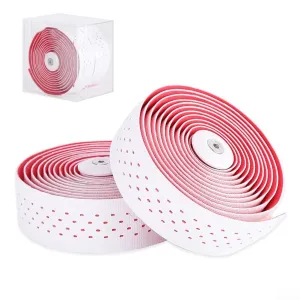 Non Slip Shock Absorbing Tape for Road Bike Handlebars Easy to Use and Install (white red)
