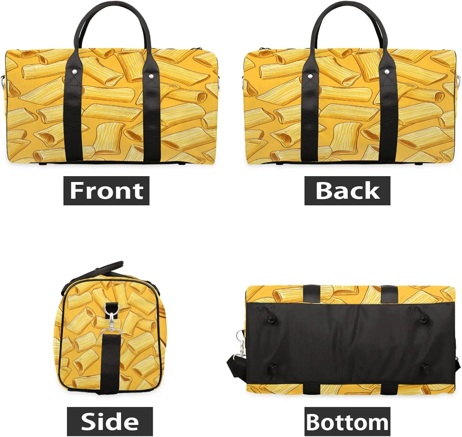 Noodles Duffle Bag for Travel, Overnight Weekend Gym Carry On Luggage Bag, Funny Food Travel Duffel Bag for Men Women