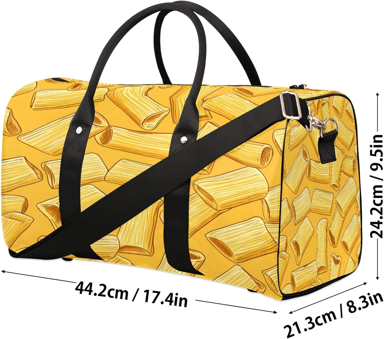 Noodles Duffle Bag for Travel, Overnight Weekend Gym Carry On Luggage Bag, Funny Food Travel Duffel Bag for Men Women
