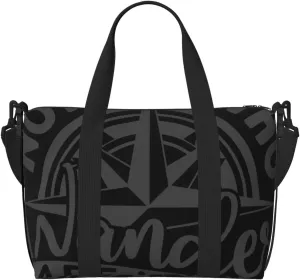 Not All Who Wander Are Lost2 Travel Bag for Women Men Weekender Bags Carry on Overnight Bag Tote Bag Yoga Gym Bag for Gym, Work, Travel, Weekend, Personal Items