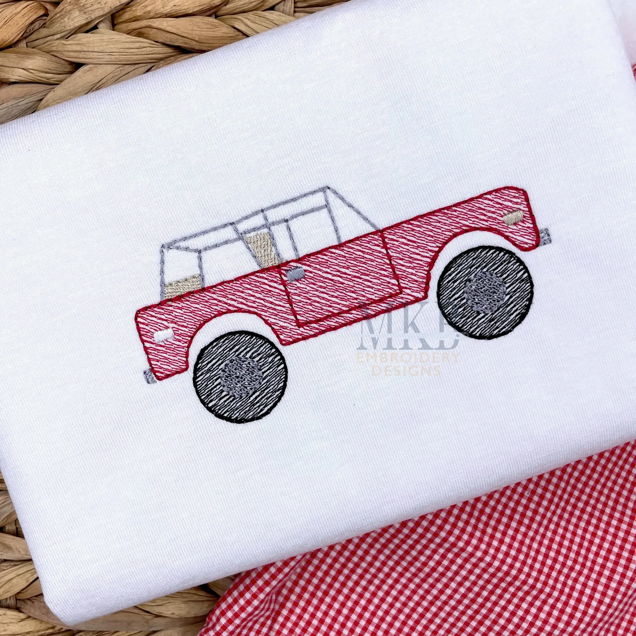 Off Road Vintage 4x4 Truck Sketch