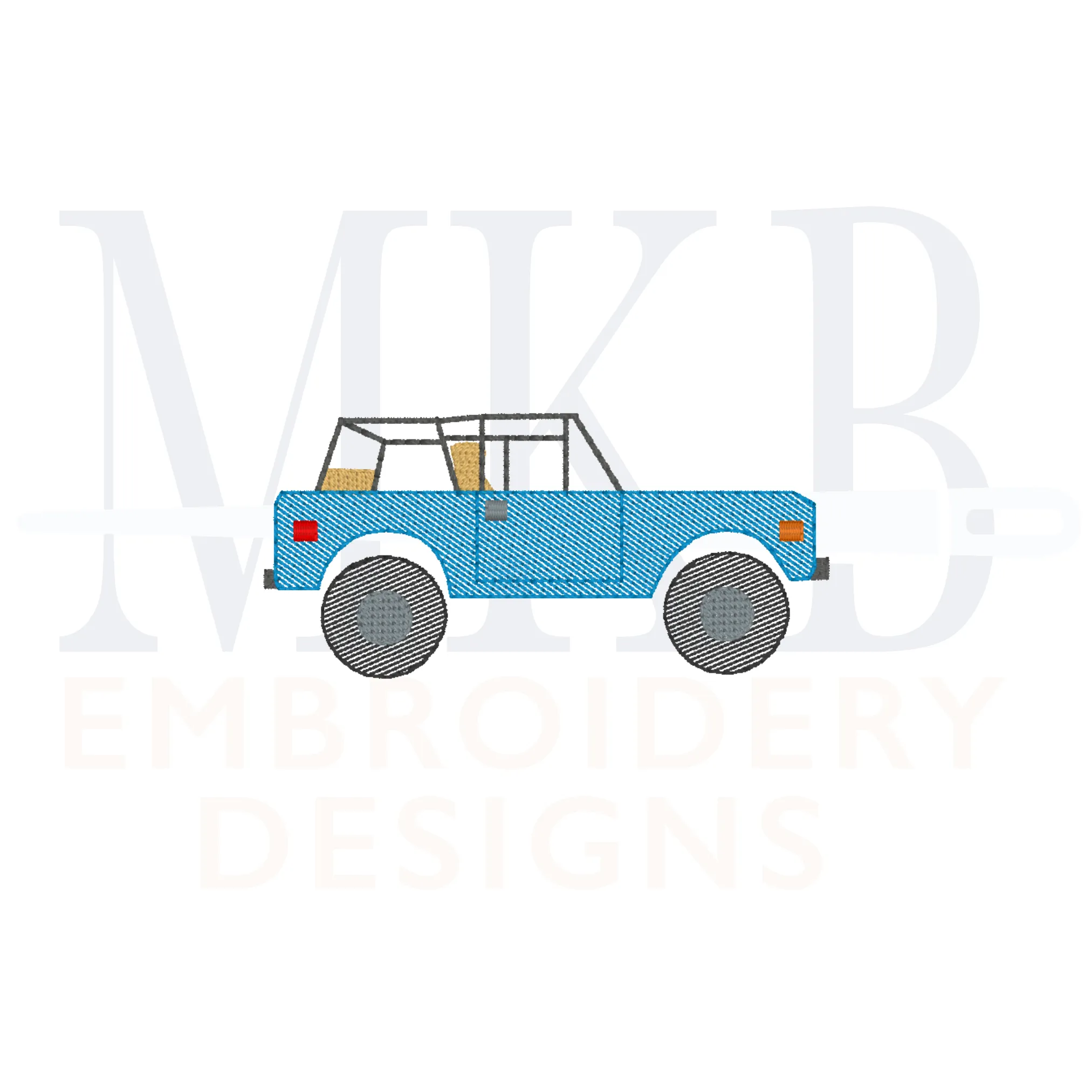 Off Road Vintage 4x4 Truck Sketch