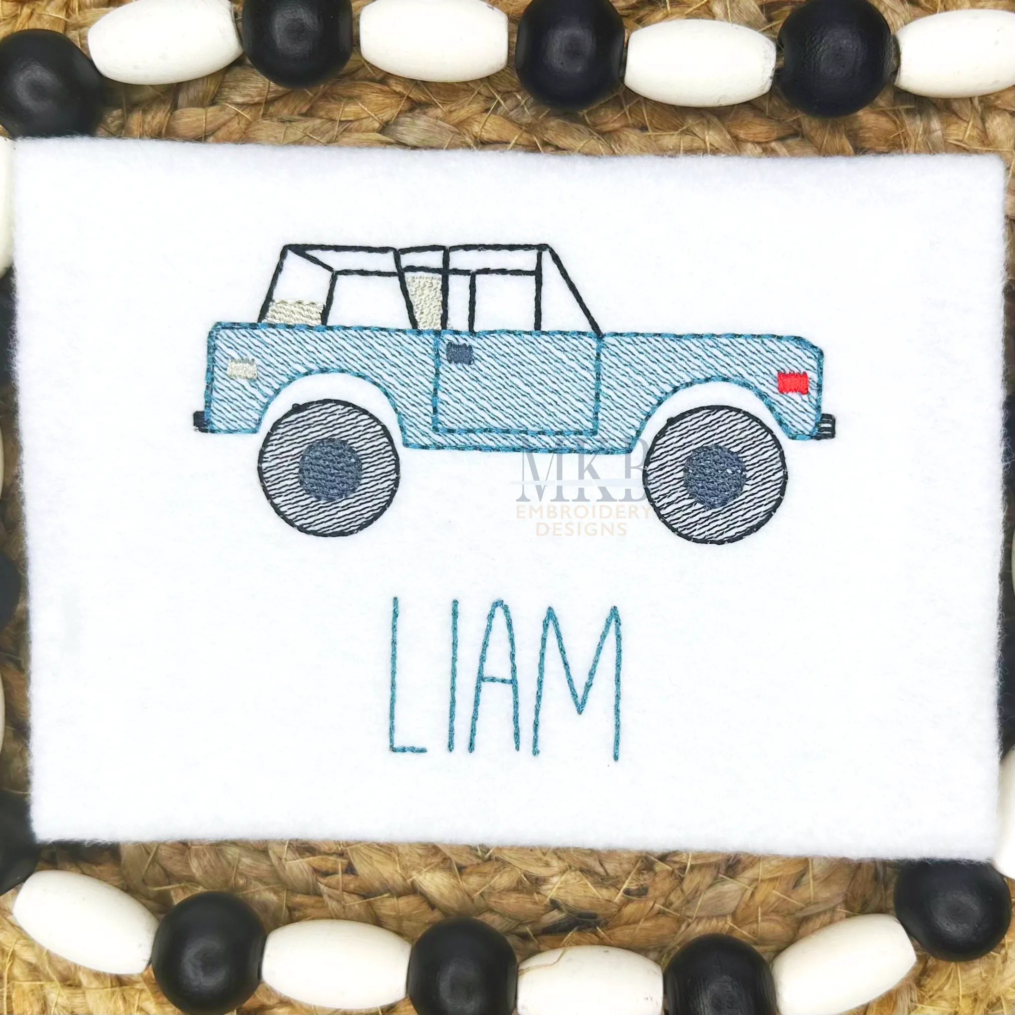 Off Road Vintage 4x4 Truck Sketch