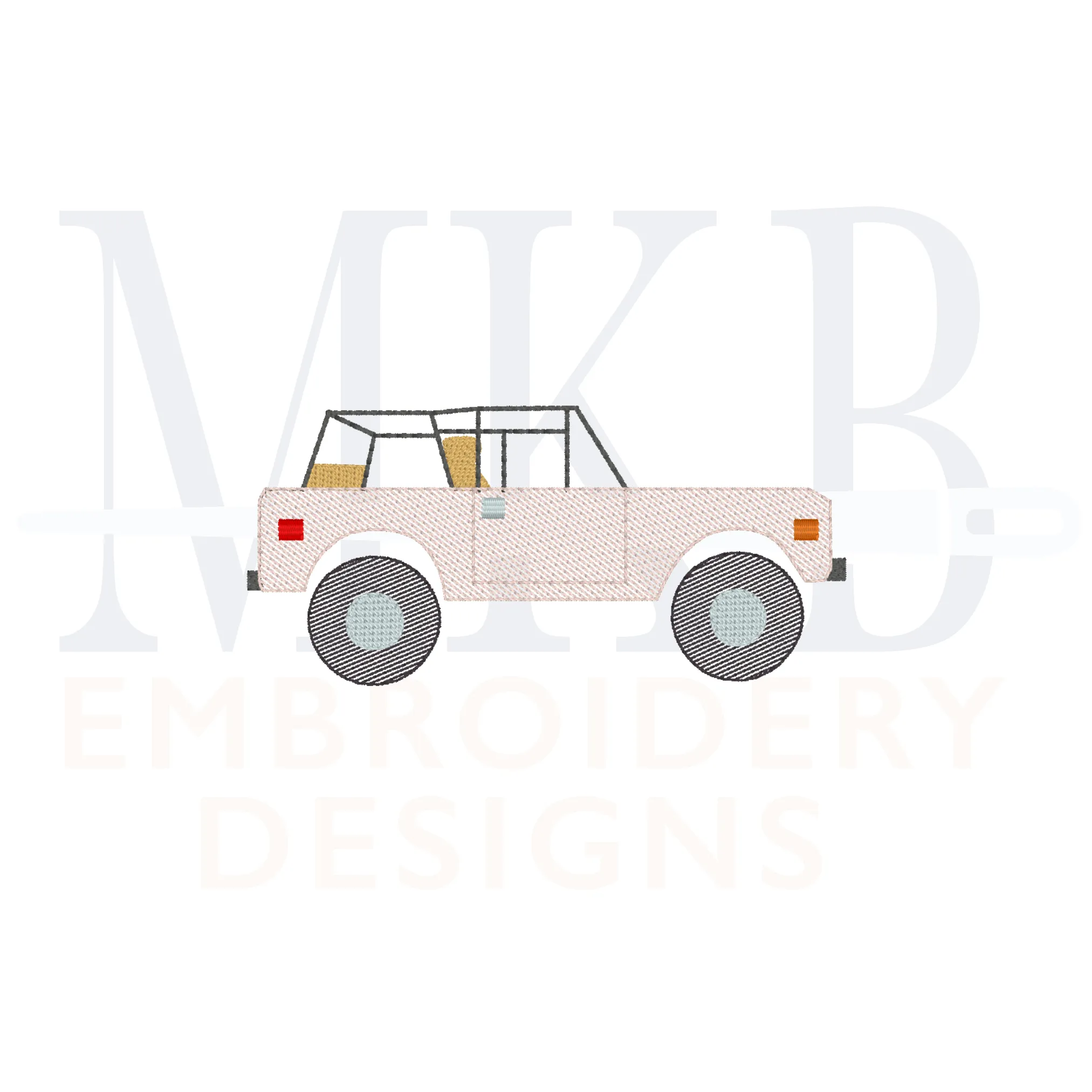 Off Road Vintage 4x4 Truck Sketch