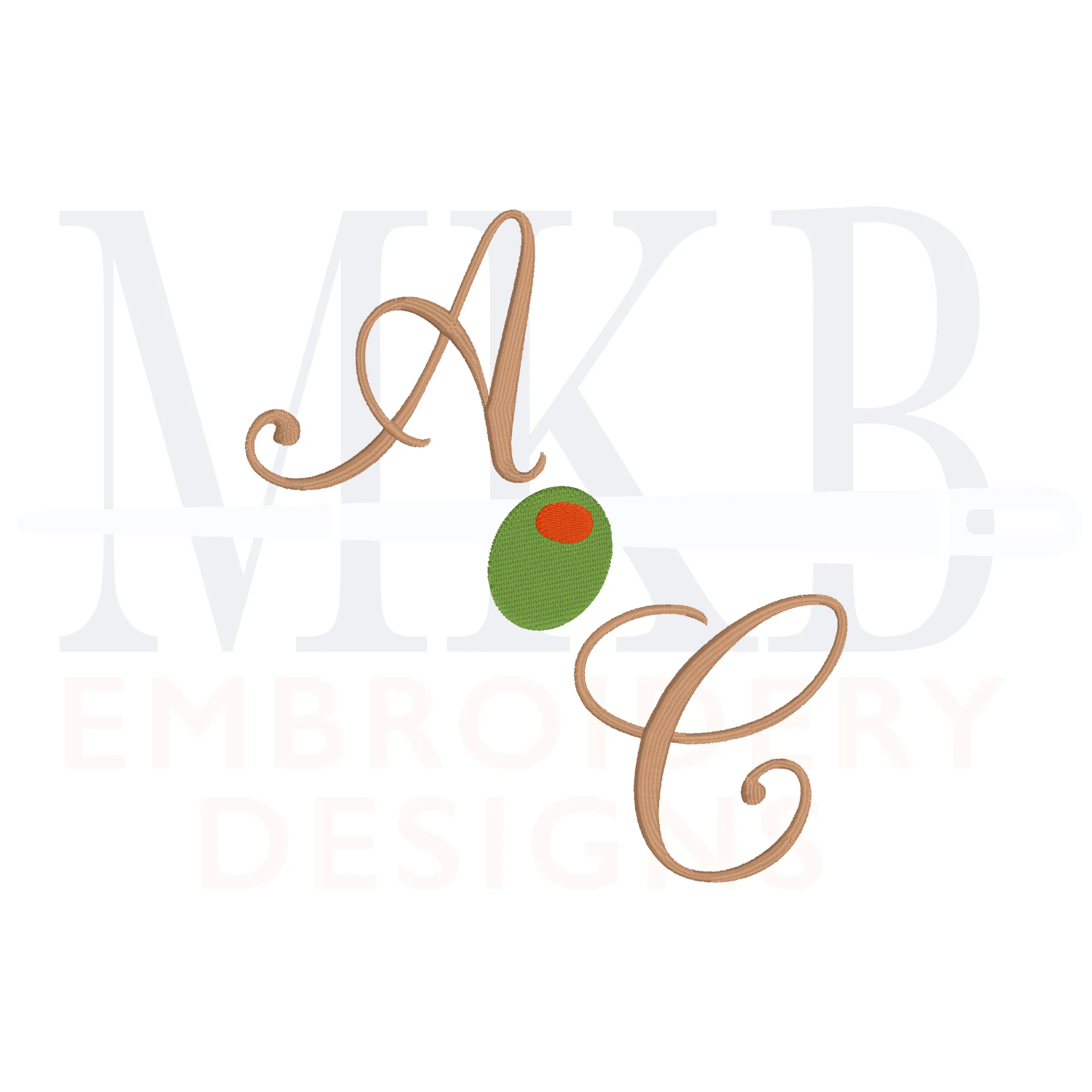 Olive Embroidery Design