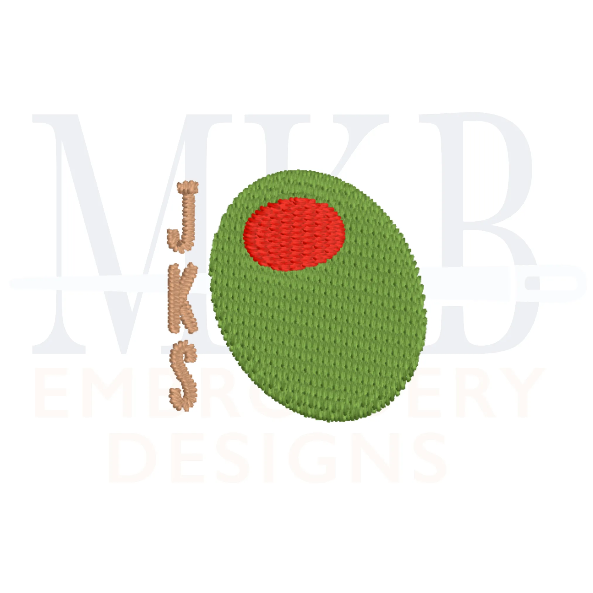 Olive Embroidery Design