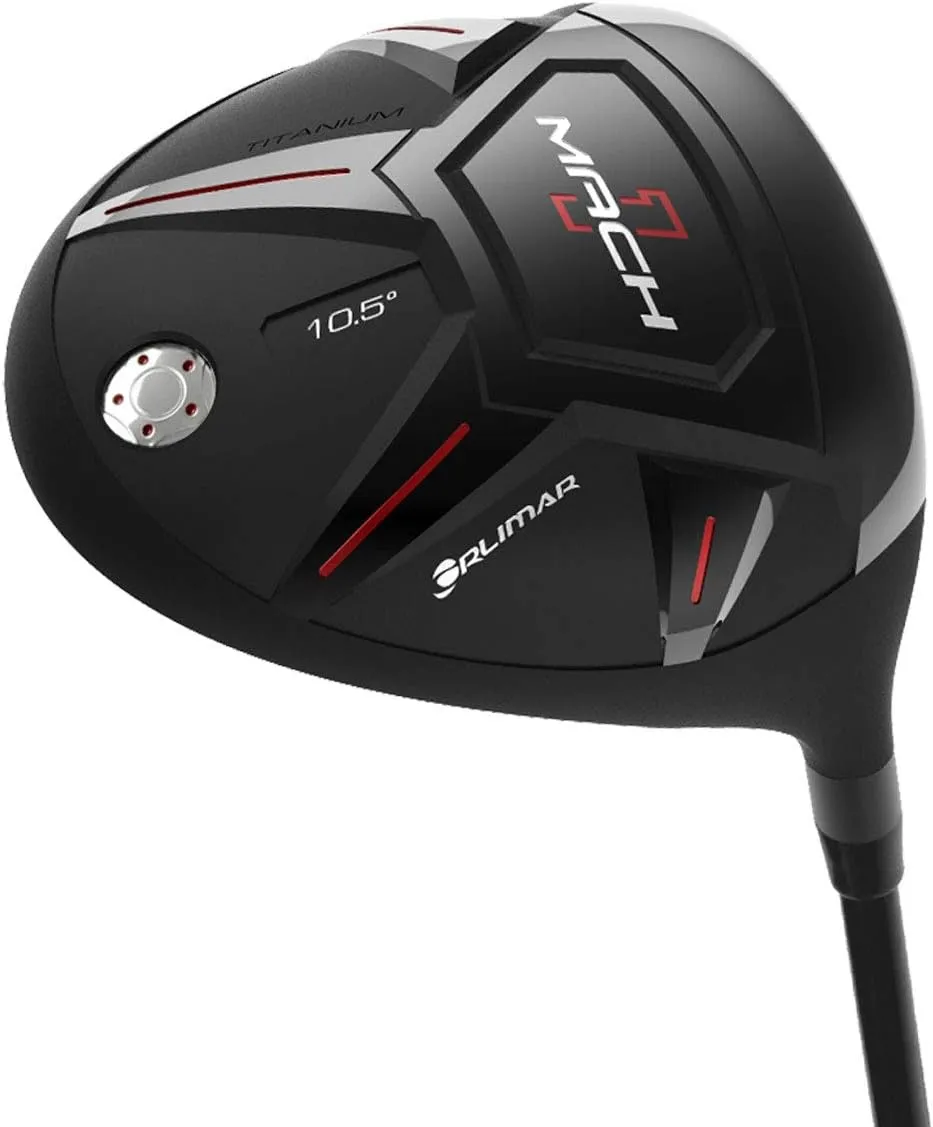 Orlimar Mach 1 Men’s Complete Golf Club Set with Titanium Driver, Stainless Fairway Wood, Hybrid, Irons and Stand Bag