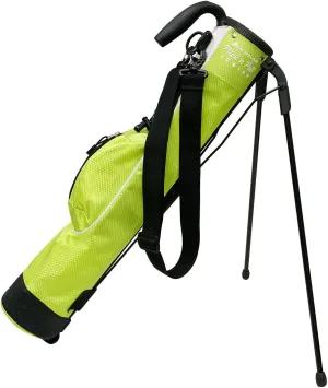 Orlimar Pitch 'N Putt Junior Golf Bag with Stand, Lime Green 25” Tall Ultra-Lightweight Kids Golf Club Bag for 7 or Fewer Clubs with 2 Way Divider Top 1 Zippered Pocket Shoulder Strap Carry Handle