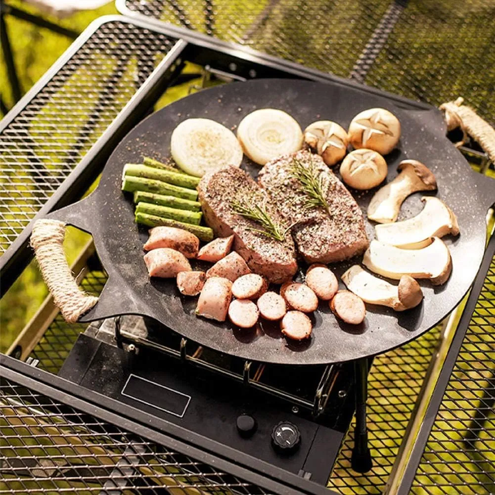 Outdoor Mobile Kitchen Iron Mesh Table, Portable Folding Camping Aluminum Alloy Picnic Barbecue Table Self-Driving Equipment Kitchen Console,B