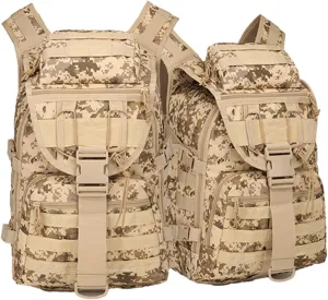 Outdoor Shoulder Tactical Bag Waterproof Mountaineering Bag Hiking Camo Backpack,Sand number