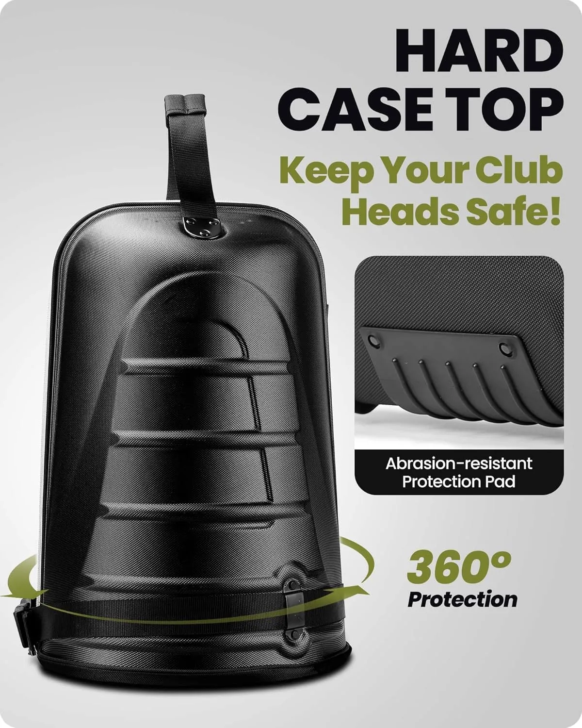 OutdoorMaster Golf Travel Bags for Airlines with Wheels and Hard Case Top, Protect Golf Clubs, Lightweight and Easy to Maneuver, Upgrade Version