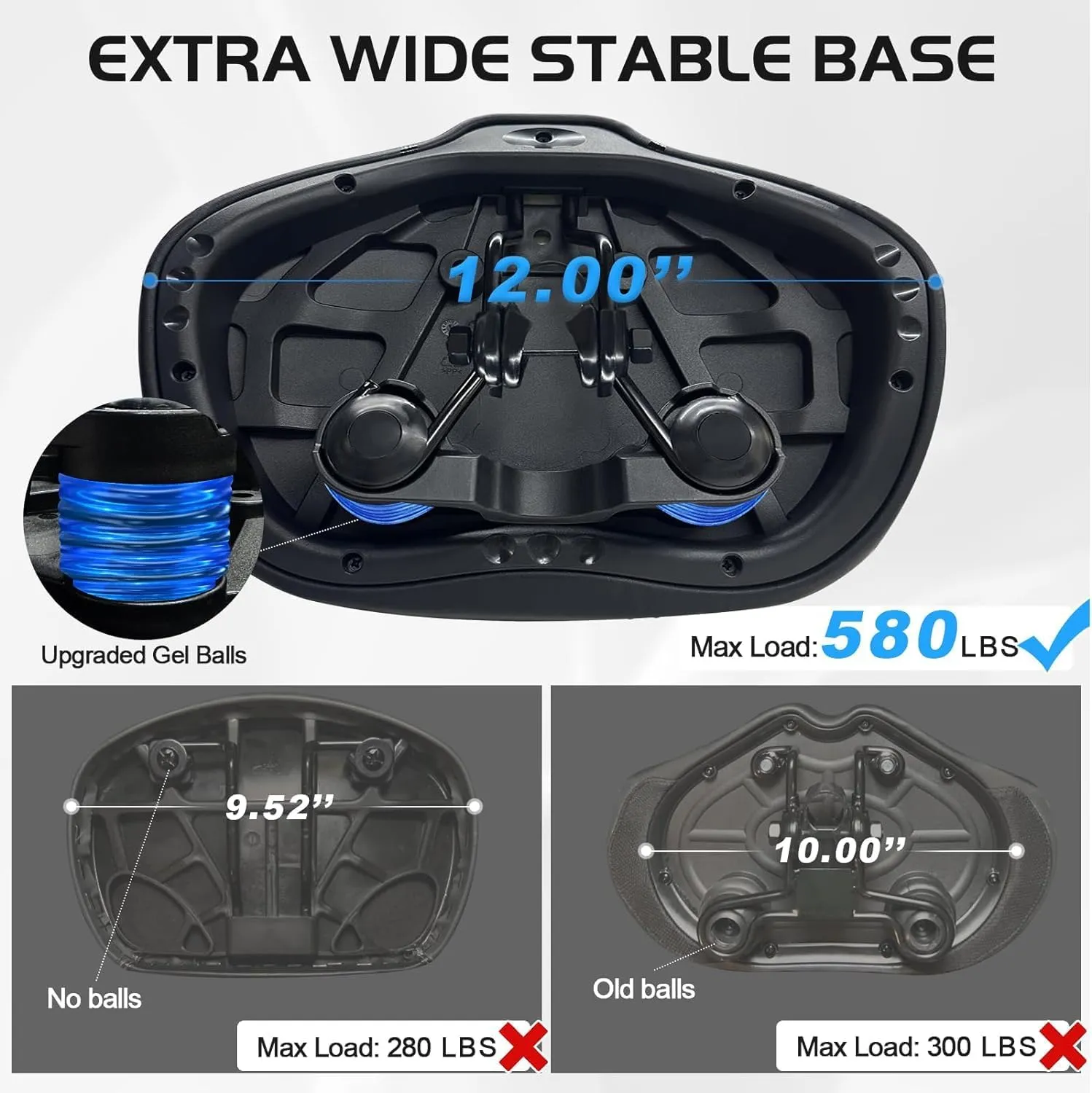 Oversized Noseless Bike Seat for Peloton Bike and Bike , Comfort Extra Wide Bicycle Seat Cushion for Men Women, Saddle Accessories Replacement for Exercise Bikes, EBikes, Cruiser Bike