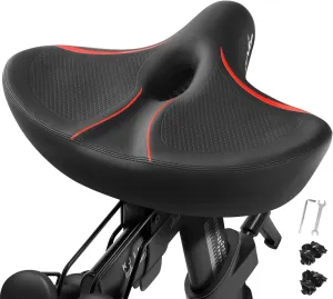 Oversized Peloton Bike Seat, Comfortable Bicycle Saddle Replacement for Men & Women, Extra Wide Saddle Compatible with Peloton, Echelon, Exercise, Electric, Cruiser Bikes