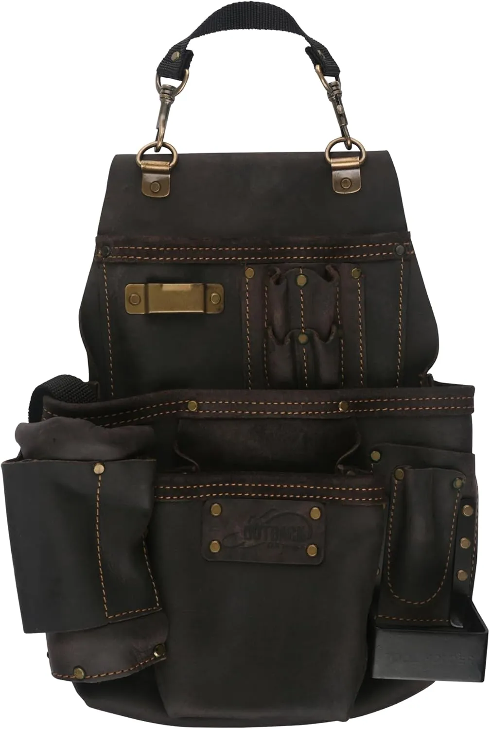OX Tools Pro Oil-Tanned Leather Tool Pouch Set – Heavy-Duty Tool Belt Pouches for Carpenters, Drywallers, Framers & Electricians, Multi-Pocket, Reinforced Stitching & Hammer Holders