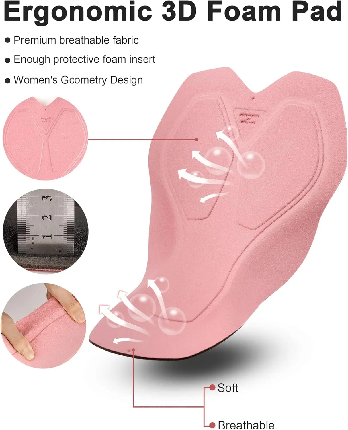 Padded Bike Shorts Women Cycling Underwear Bicycle Biking Biker Short with 4D Padding Super Lightweight Breathable