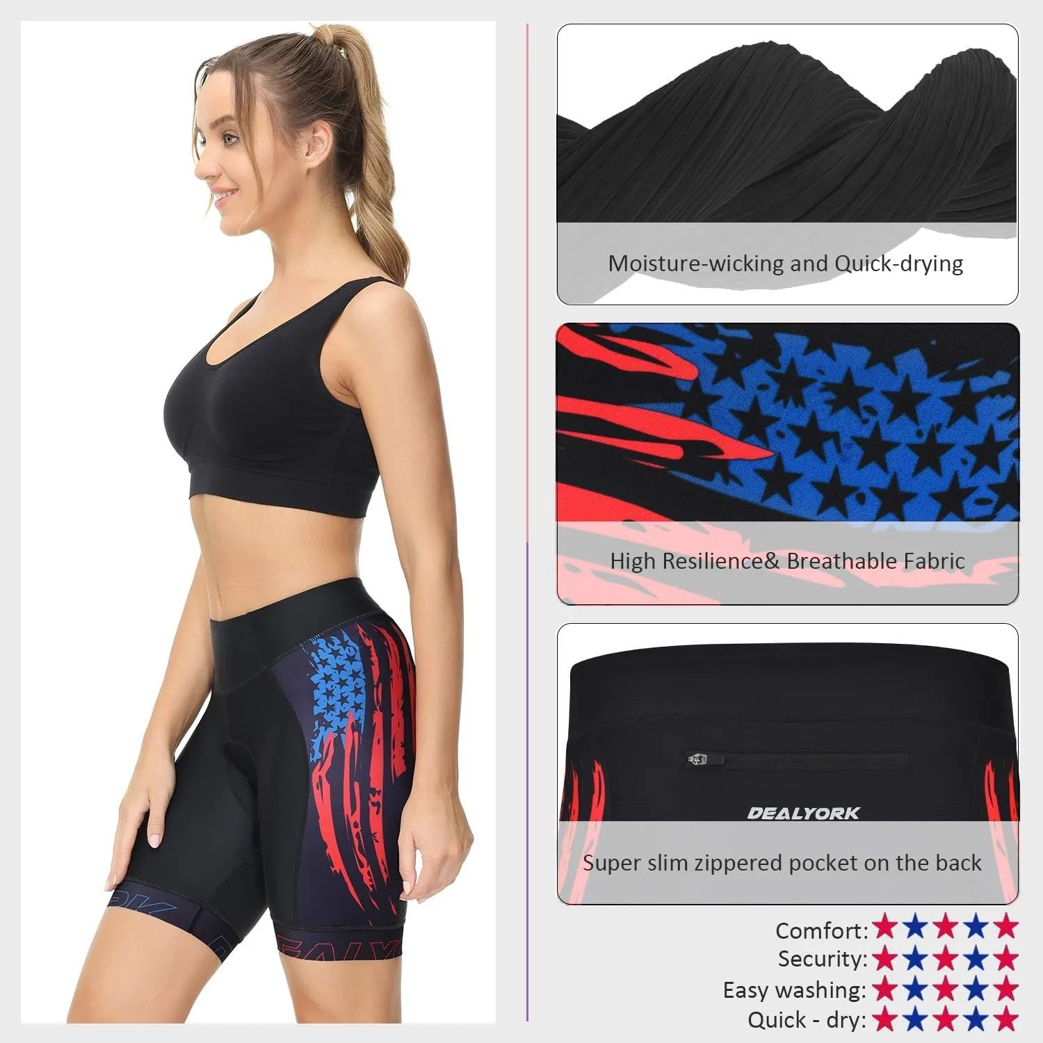 Padded Bike Shorts Women Cycling Underwear Bicycle Biking Biker Short with 4D Padding Super Lightweight Breathable