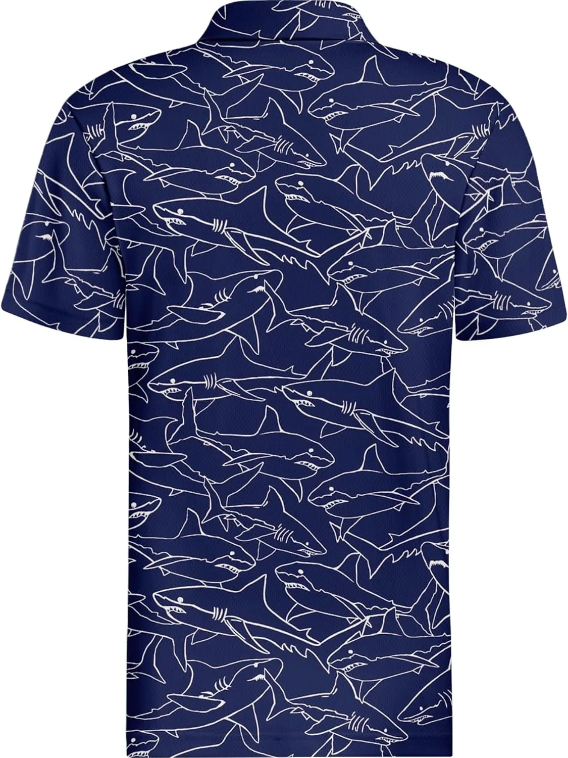 PAGYMO Golf Shirts for Men Crazy Funny Hawaiian Print Mens Polo Shirt