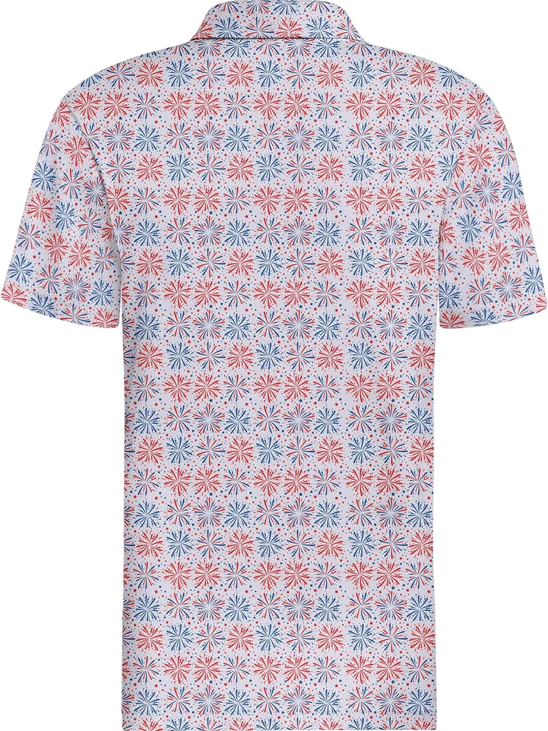 PAGYMO Golf Shirts for Men Crazy Hawaiian Print Funny Mens Polo Shirt