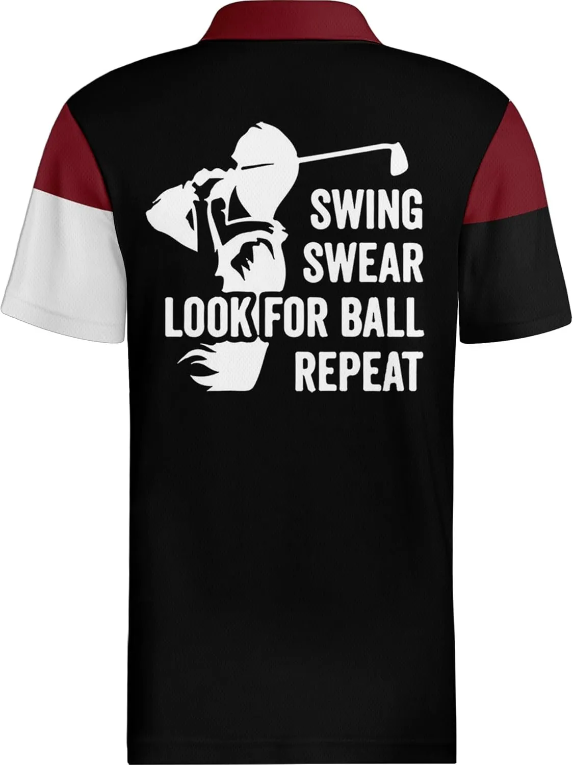 PAGYMO Golf Shirts for Men Crazy Hawaiian Print Funny Mens Polo Shirt