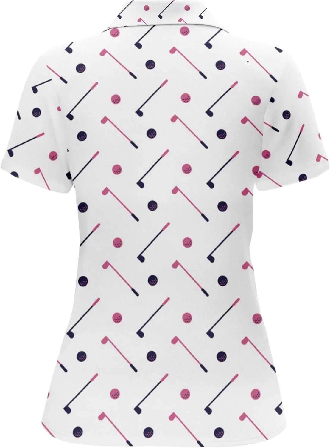 PAGYMO Womens Golf Shirt Crazy Funny Hawaiian Polo Shirts for Women
