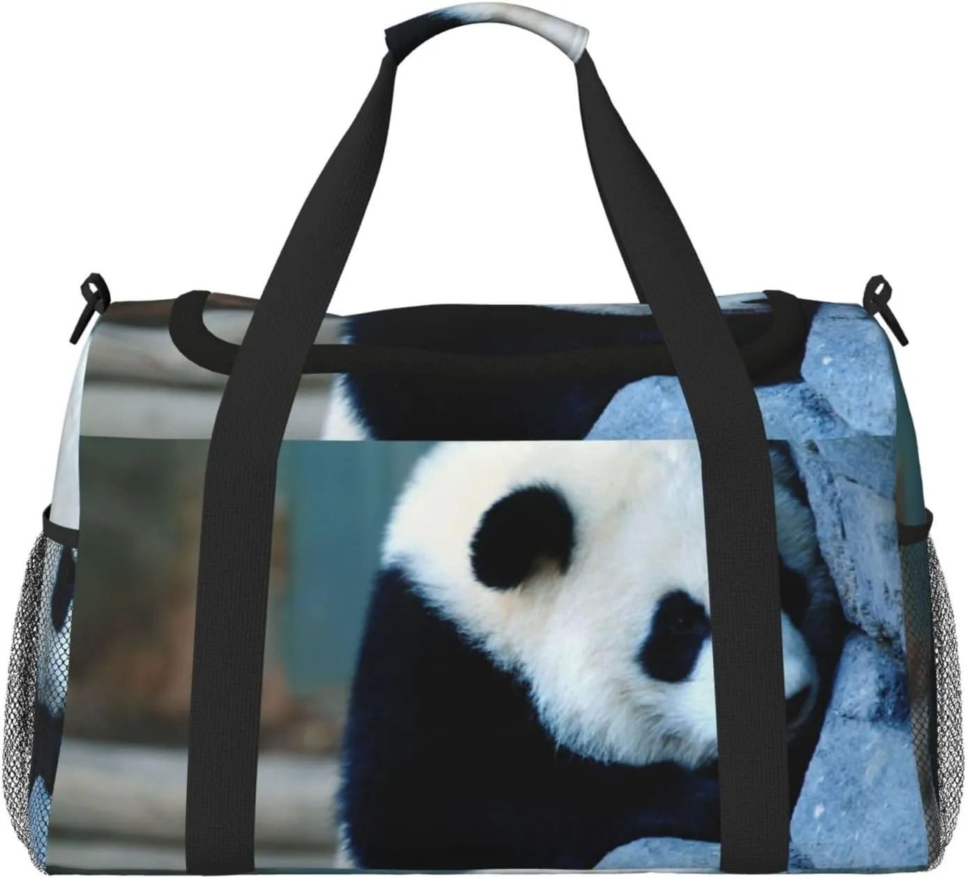 Panda At Play Travel Duffel Bag Large Foldable Waterproof Overnight Bag For Beach Swim Bags Pool Sports Gym